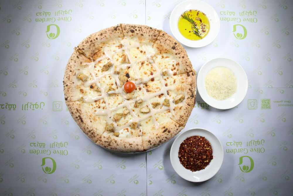 بيتزا دجاج رانش Ranch chicken pizza